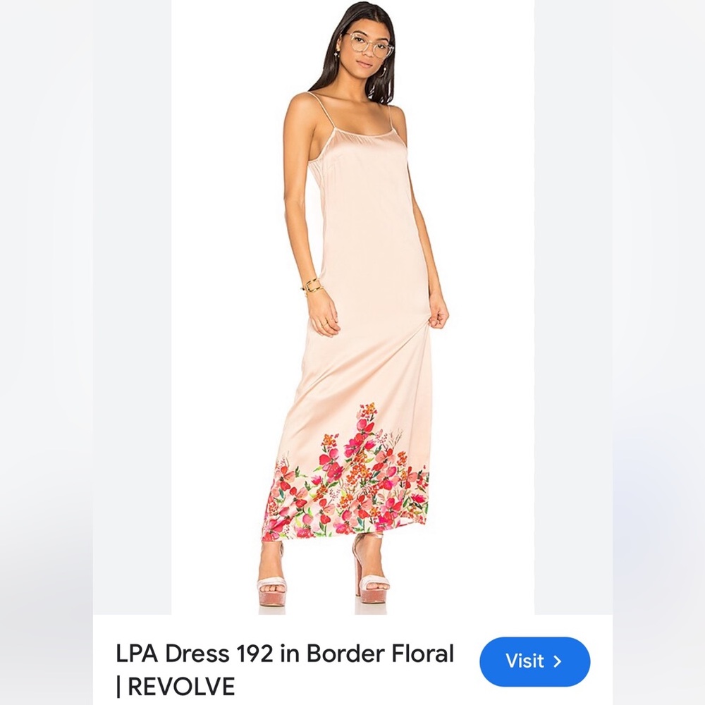 LPA Dress 192 in Border Floral. Silk and spandex. Size XS. NWOT